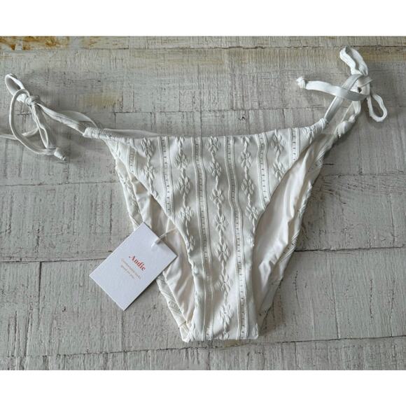 Andie Other - Andie Swim Coco eyelet The String Bikini Botton Swimsuit NWT Size XL
